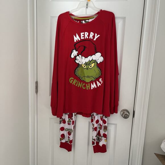 Dr Seuss The Grinch pajamas Don’t Be A Grinch Mens xl Holiday Family Set - Picture 2 of 6